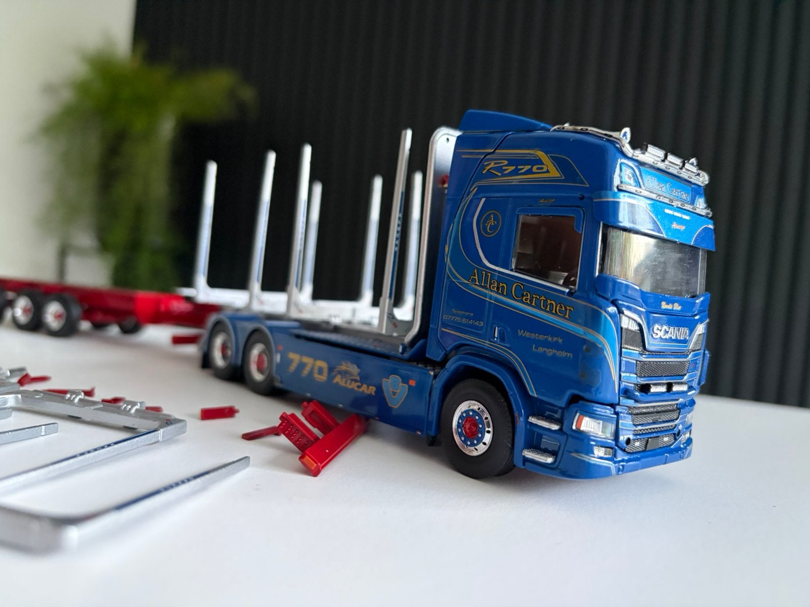 Tekno Scania Allan Cartner bomen combi deels in onderdelen, Ophalen of Verzenden, Zo goed als nieuw, Bus of Vrachtwagen, Tekno