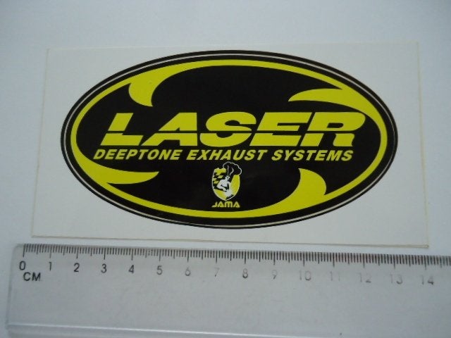 sticker oud LASER Jama motorfiets motor motorrace cross, Verzenden, Zo goed als nieuw, Bedrijf of Vereniging