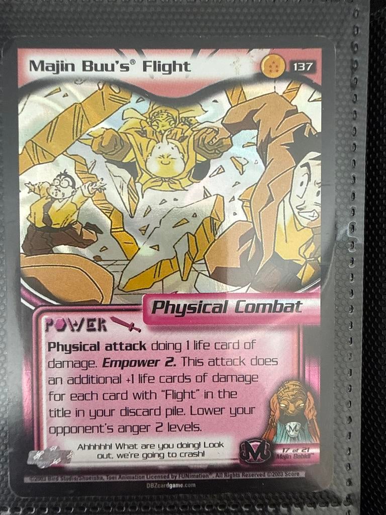 Dragon Ball Z TCG: Majin Buu's Flight (137), Hobby en Vrije tijd, Verzamelkaartspellen | Overige, Ophalen of Verzenden, Zo goed als nieuw