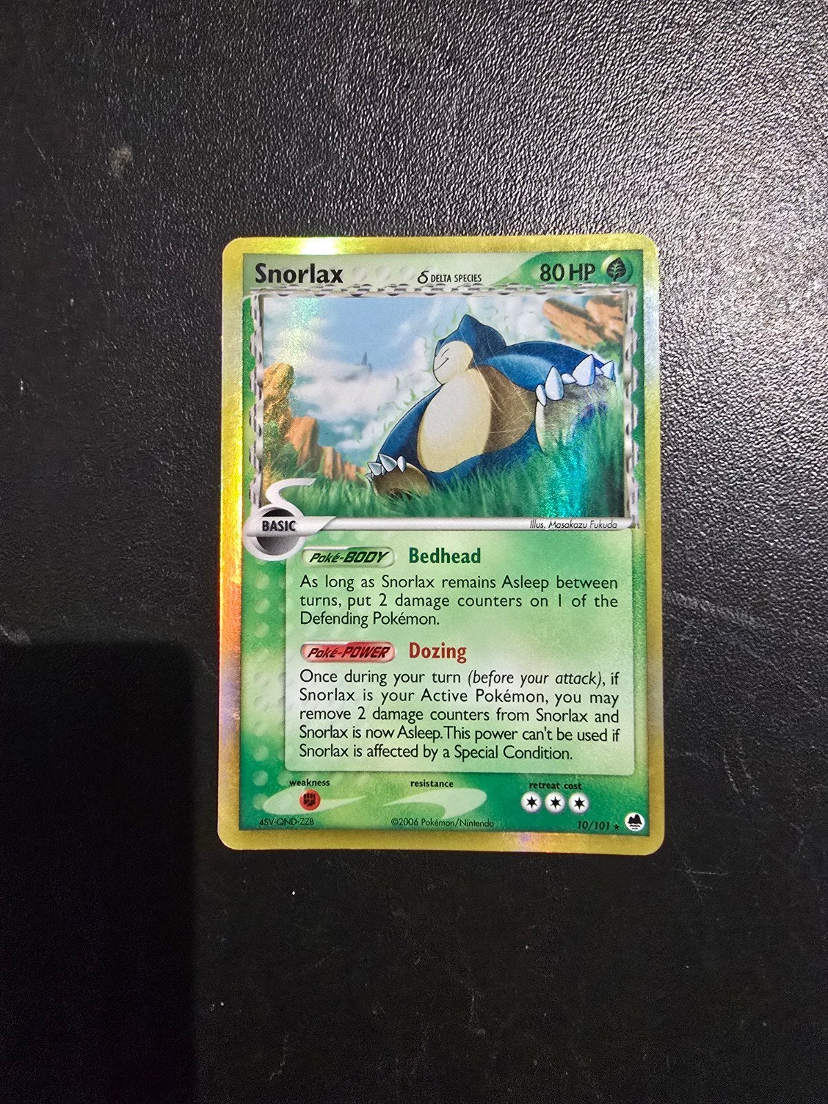 pokemon snorlax & delta species (df10), Ophalen of Verzenden, Zo goed als nieuw, Losse kaart, Foil