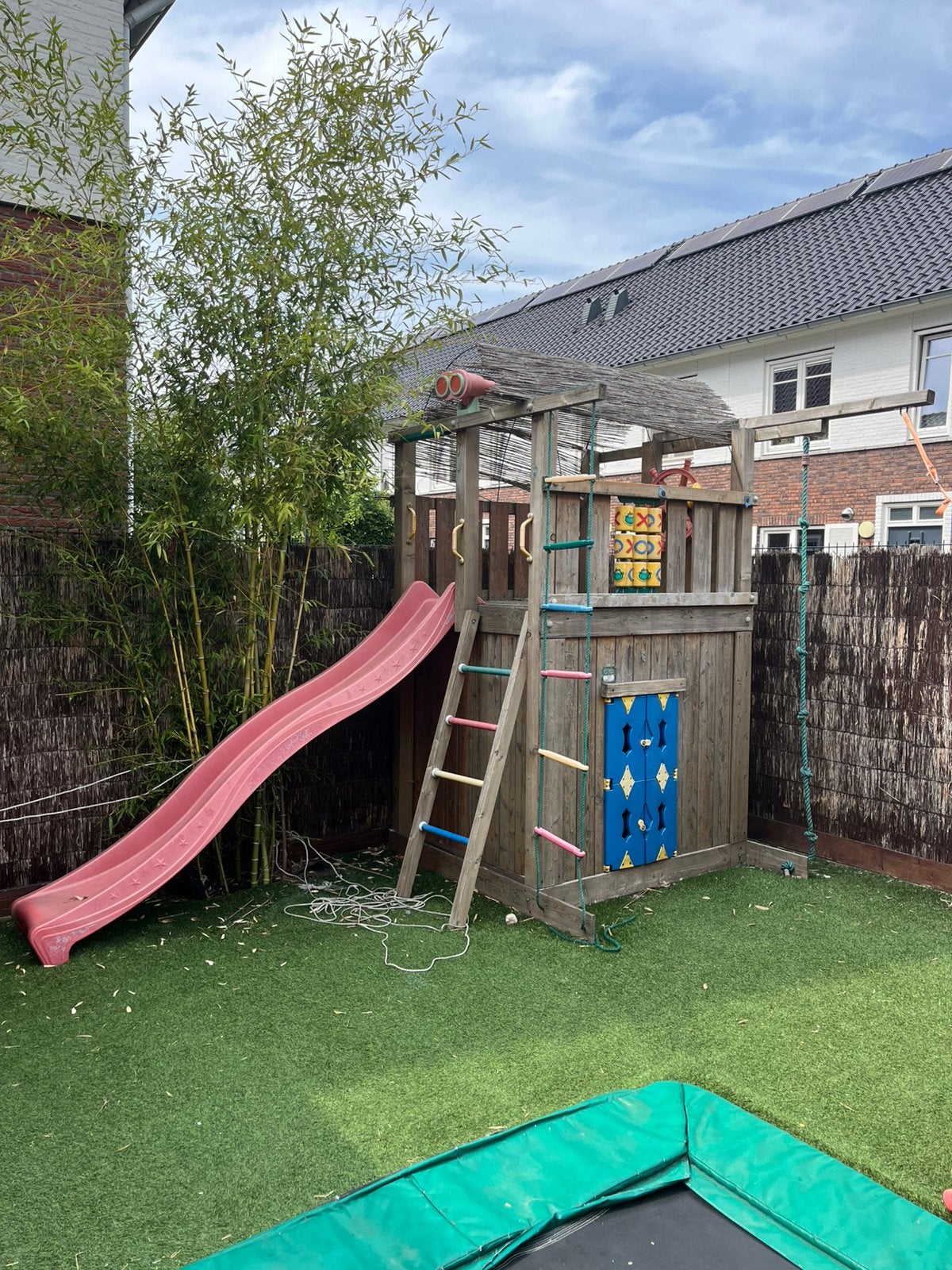 Jungle gym speeltoestel incl glijbaan, touwladder, klimmuur, Kinderen en Baby's, Speelgoed | Buiten | Speeltoestellen, Gebruikt
