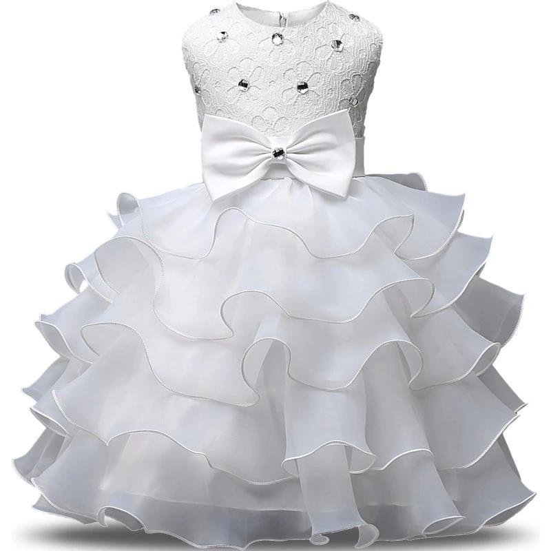 Witte meisjes bloemen glitter jurk prinsessenjurk prinsessen, Verzenden, Nieuw, 110 t/m 116, Meisje
