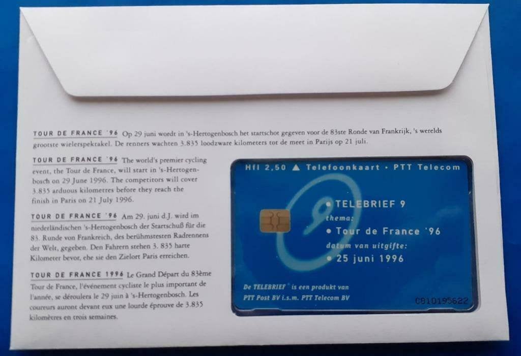 Telebrief 9 Tour de France '96 - 1996, Verzamelen, Telefoonkaarten, Verzenden, Nederland