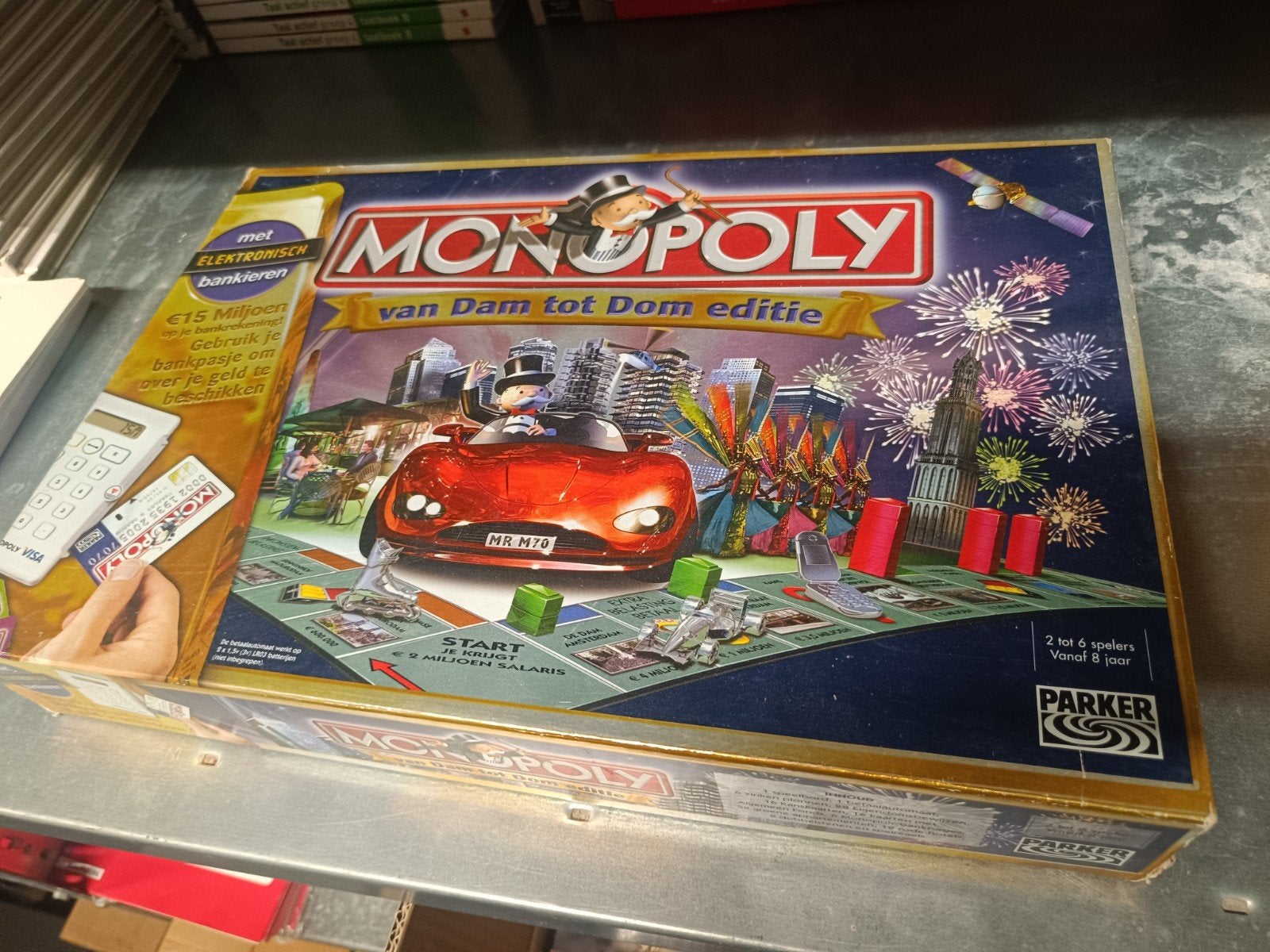 Monopoly van Dam tot dom editie met electronisch bankieren, Gebruikt, Ophalen of Verzenden