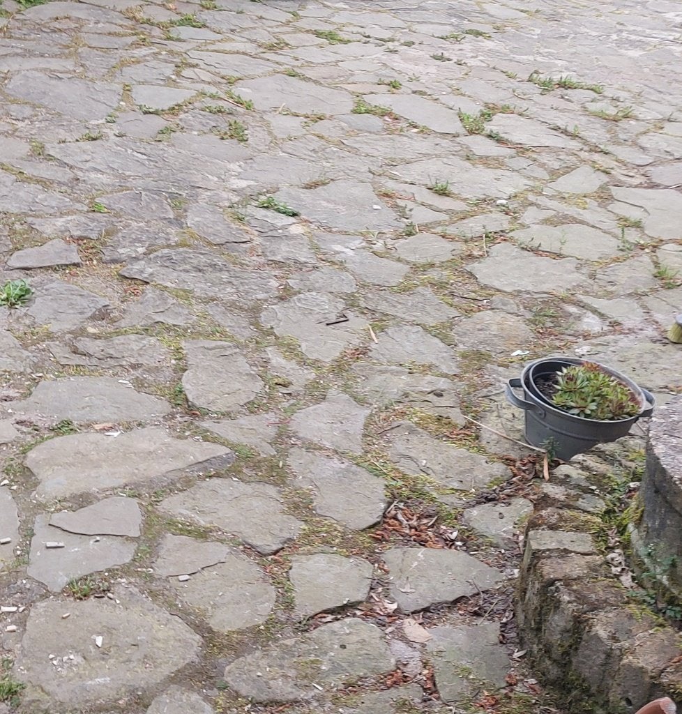 Gebruikte natuursteen terrastegels, flagstones, Tuin en Terras, Ophalen, Gebruikt, Overige typen, Natuursteen