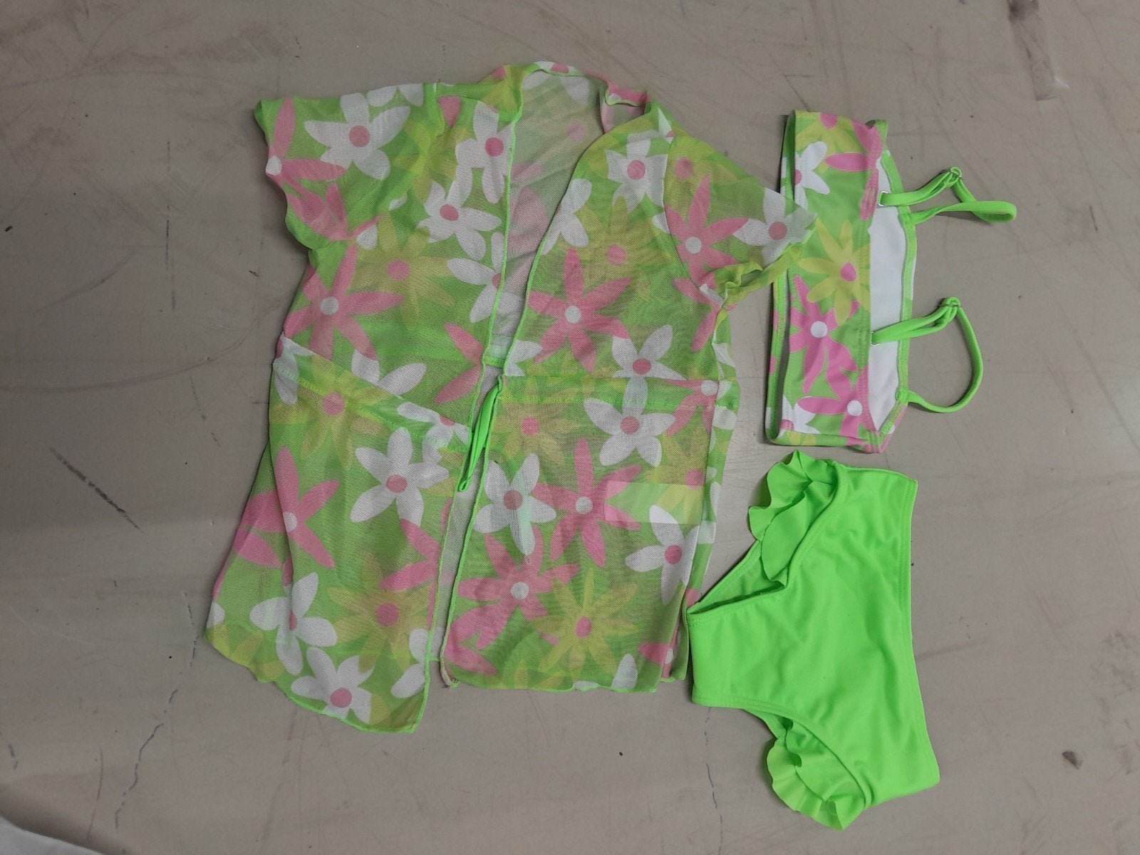 Zomerse bikini set met kimono en jasje, Meerkleurig, Nieuw, Ophalen of Verzenden, Onbekend
