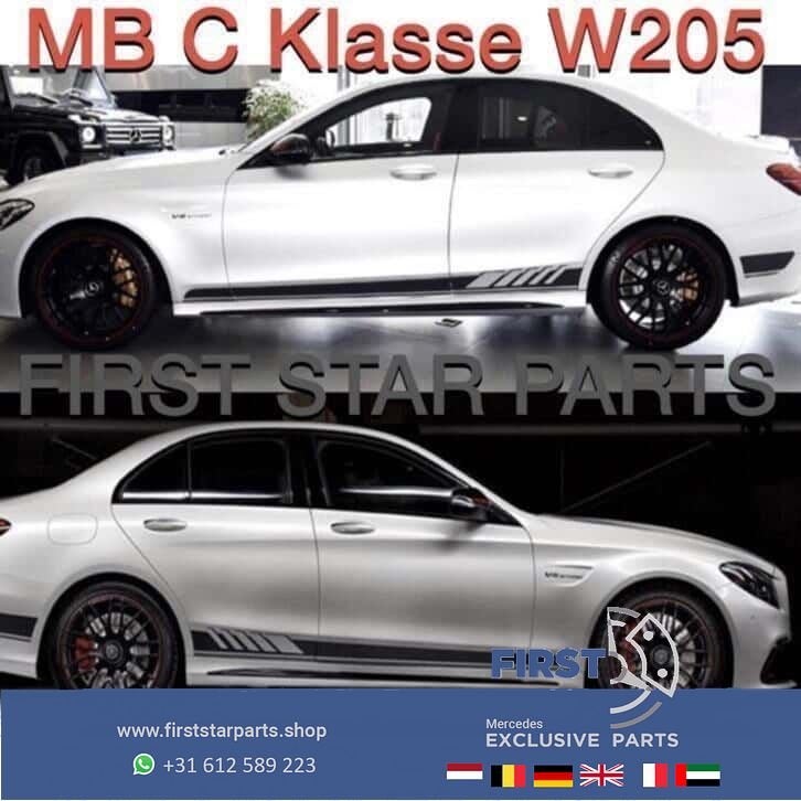 W205 C43 C63 AMG Sticker Set Mercedes C Klasse 2014-2018 63, Ophalen of Verzenden, -, -, -