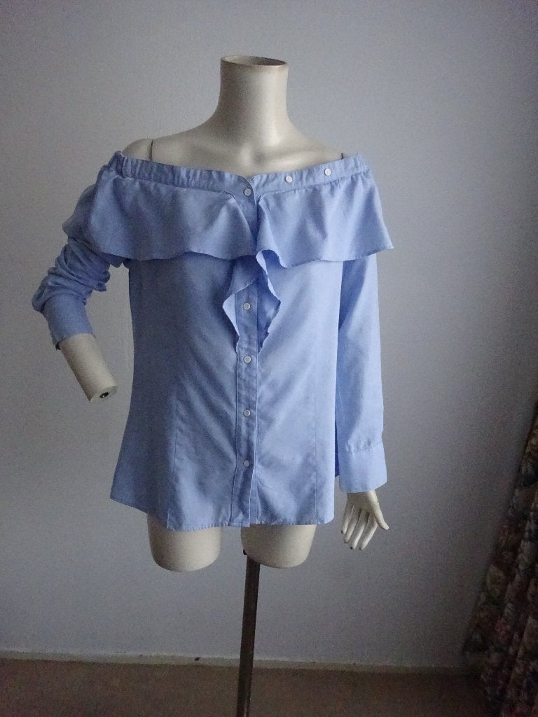 Josh V blouse mt L, Kleding | Dames, Blauw, Maat 42/44 (L), Ophalen of Verzenden, Zo goed als nieuw