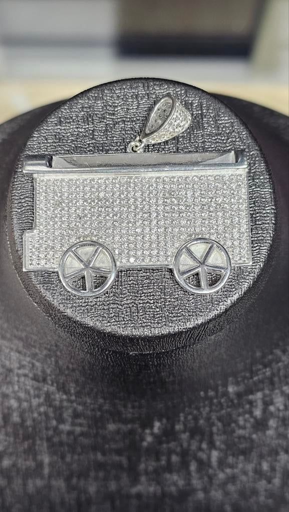 925 Zilveren Reizigers Wagen Hanger, Ophalen of Verzenden, Nieuw, Zilver, Zilver