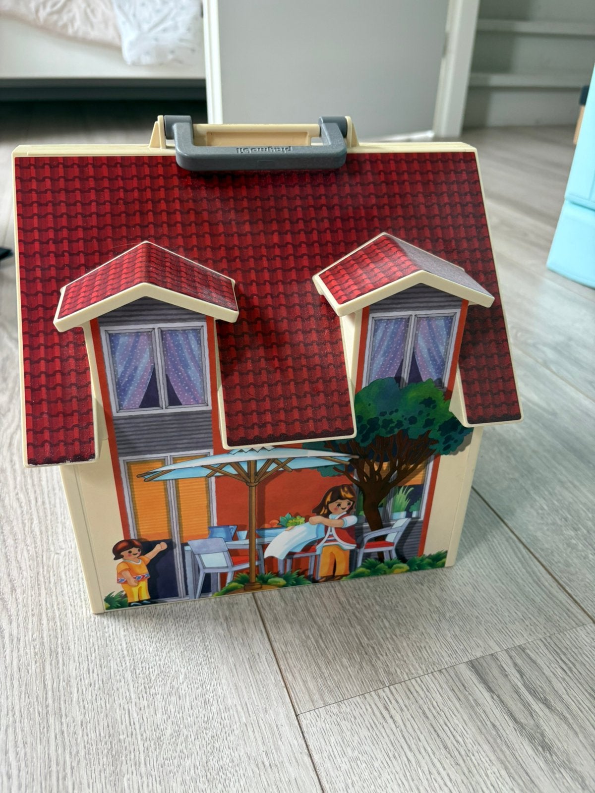 Playmobil poppenhuis + spulletjes, Ophalen of Verzenden, Zo goed als nieuw, Poppenhuis