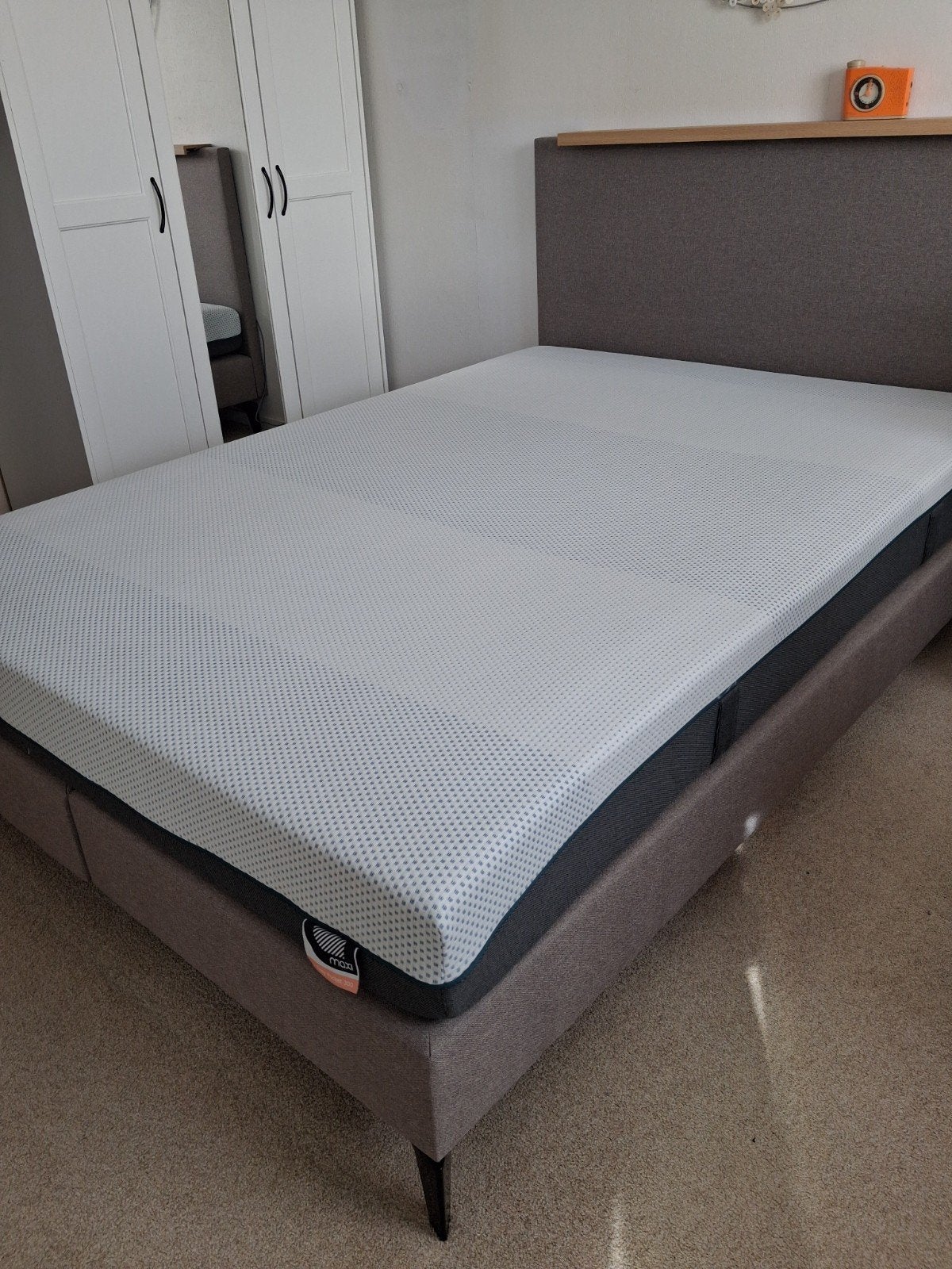 Mooie boxspring met matras en topper 140 x 200, Ophalen, Tweepersoons, 140 cm, Zo goed als nieuw