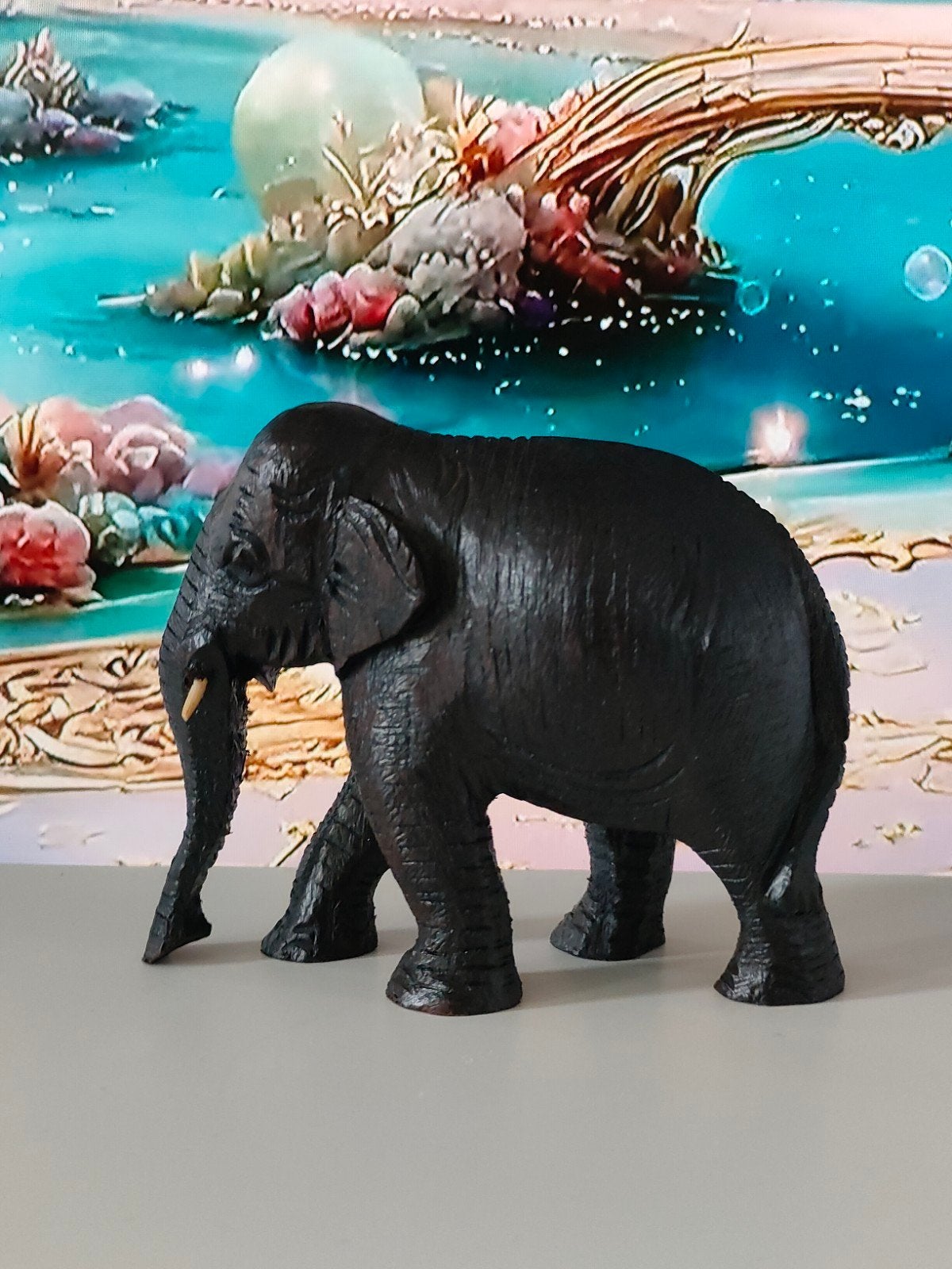 Mooi houten beeldje van een olifant., Antiek en Kunst, Kunst | Beelden en Houtsnijwerken, Ophalen of Verzenden
