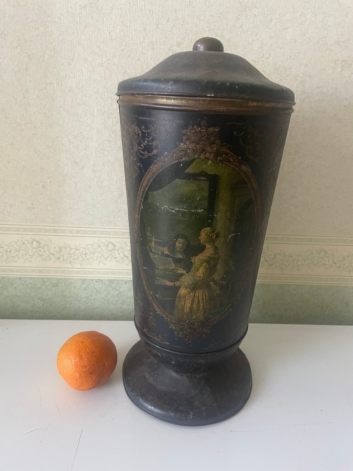 Antiek koekjesblik, Antiek en Kunst, Ophalen of Verzenden