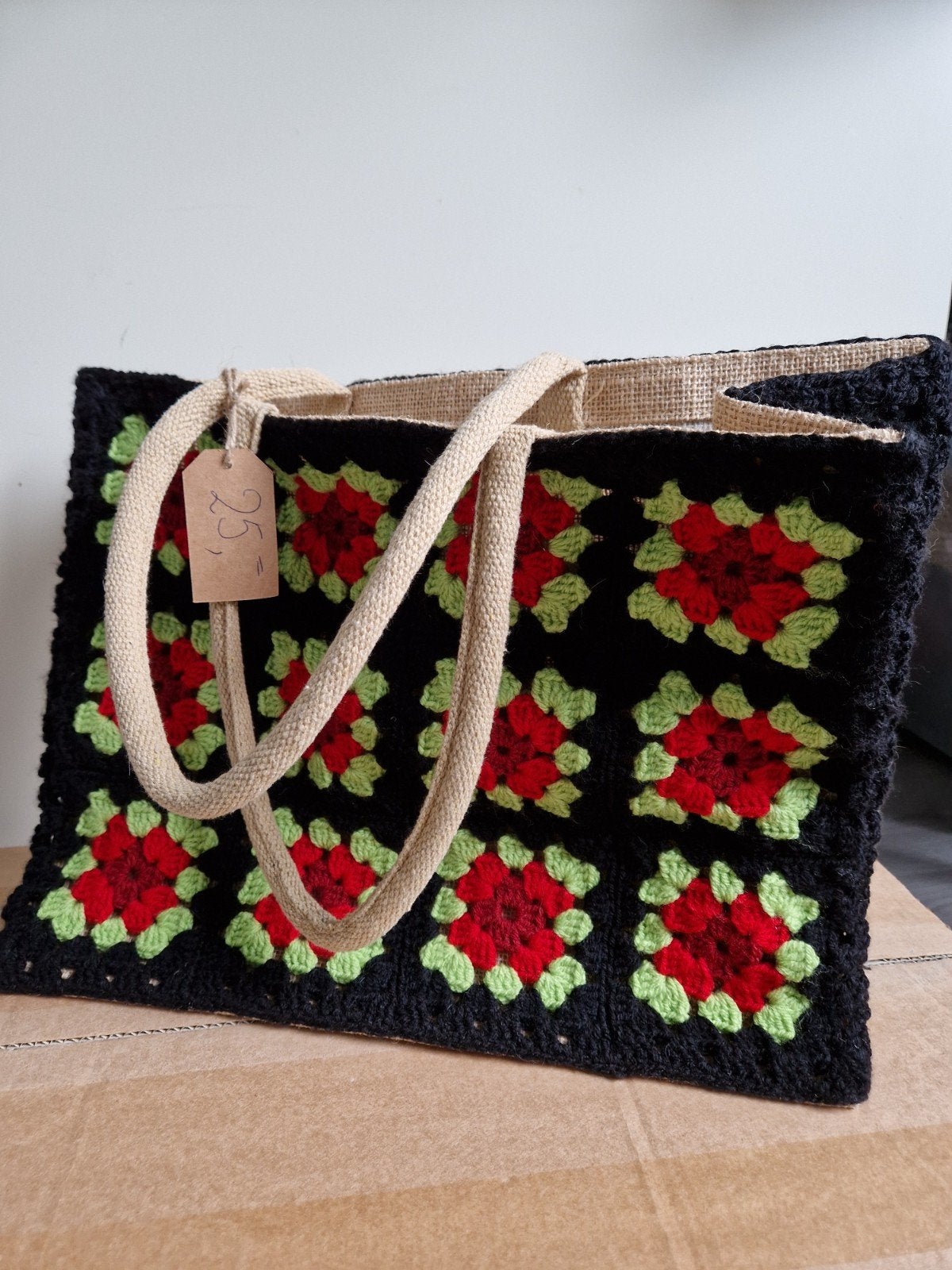 nieuwe gehaakte tas, Ophalen of Verzenden, Nieuw, Zwart, Shopper