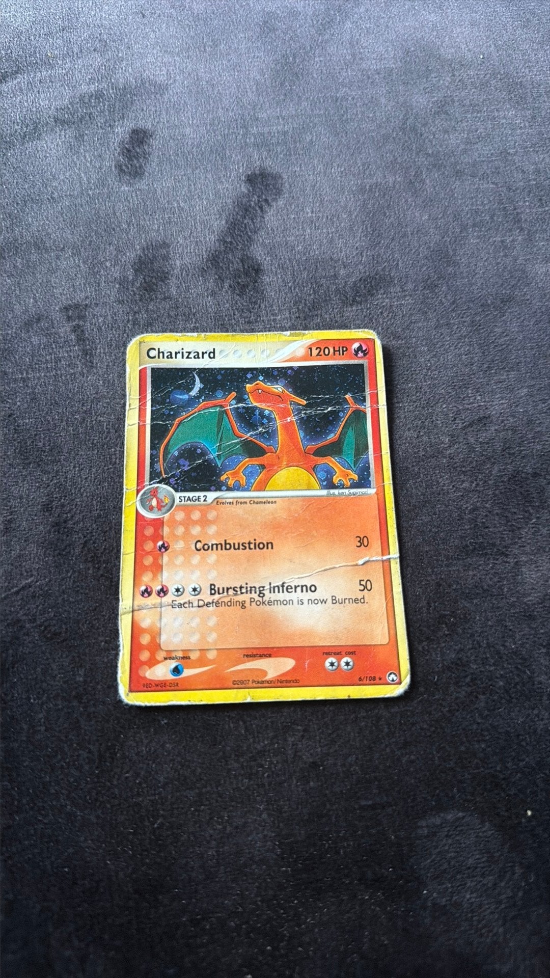 Pokemonkaart charizard, Ophalen of Verzenden, Zo goed als nieuw, Speelkaart(en)