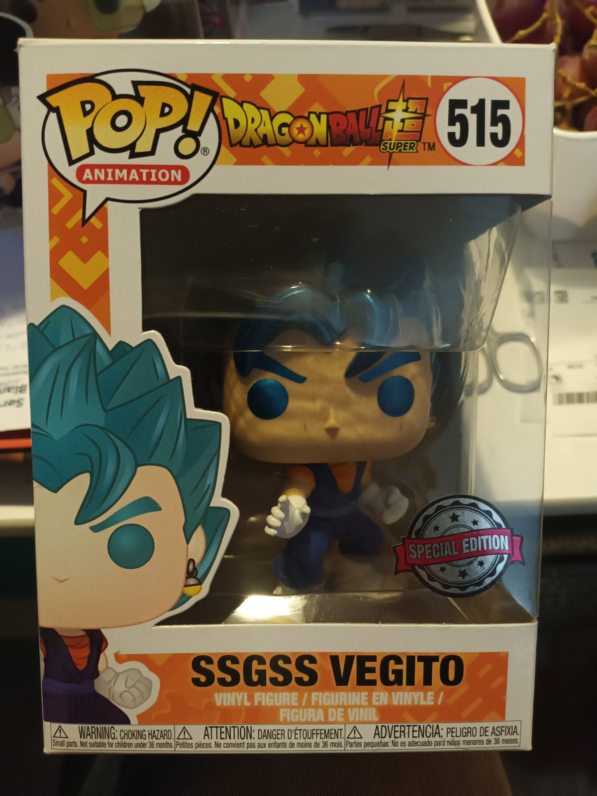 Funko Pop Dragon Ball Super SSGSS Vegito #515 Special Editio, Ophalen of Verzenden, Zo goed als nieuw