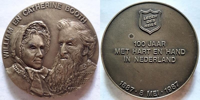 Penning William & Catherine Booth 1987, Verzenden, Brons, Nederland