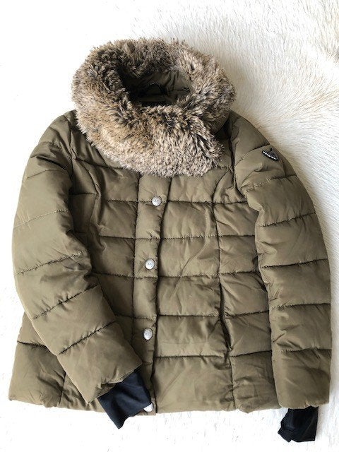 Warme 2-pocket meisjesjas Airforce, Ophalen, Zo goed als nieuw, Maat 140