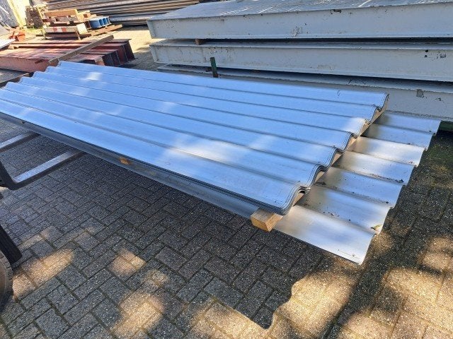 stalen golfplaten grijs 440 cm, dakplaat, afdak, overkapping, Ophalen, Gebruikt, 250 mm of meer