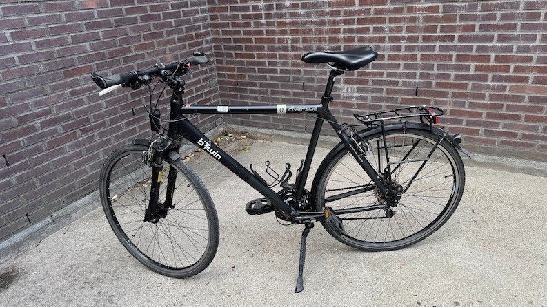 Btwin Riverside 7 hybride fiets - Shimano Deore XT, Gebruikt, Velgrem, Versnellingen, 56 cm of meer