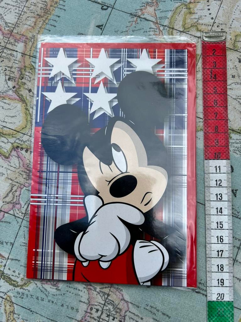 Wenskaart Mickey Mouse, Ophalen of Verzenden, Zo goed als nieuw