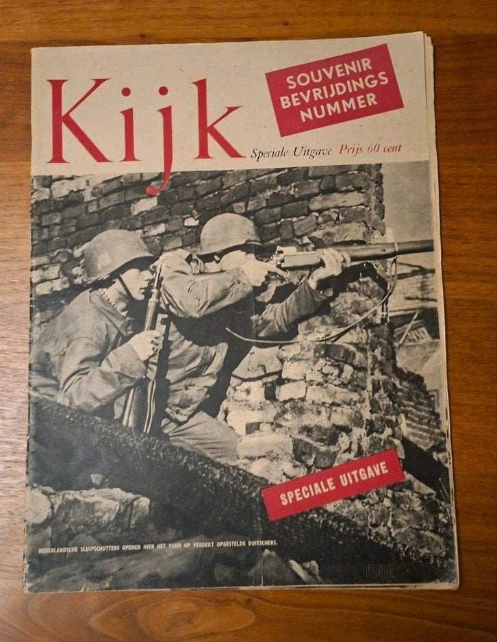 Kijk Bevrijdingsnummer uitgave voorlichtingsdienst USA, Boeken, Oorlog en Militair, Ophalen of Verzenden, Algemeen, Gelezen, Tweede Wereldoorlog