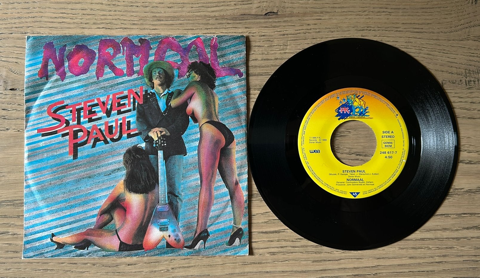 Normaal - Steven Paul (single), Cd's en Dvd's, Vinyl Singles, 7 inch, Ophalen of Verzenden, Zo goed als nieuw, Nederlandstalig