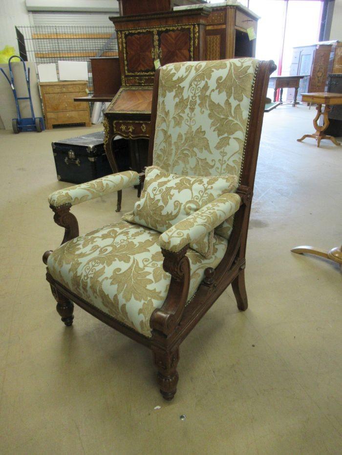 Oer 09491 ANTIEKE eikenhouten Gründerzeit fauteuil, Ophalen