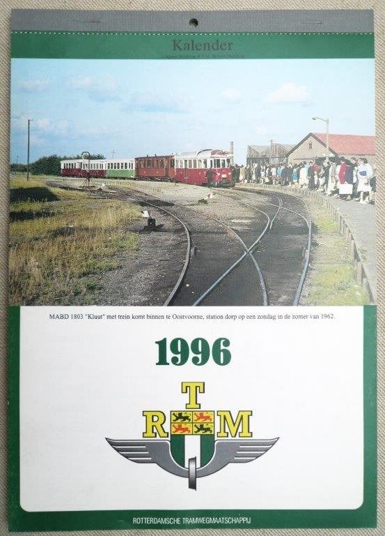 Het rtm grevelingen kalender 1996., Ophalen of Verzenden, Zo goed als nieuw, Tram, Boek of Tijdschrift