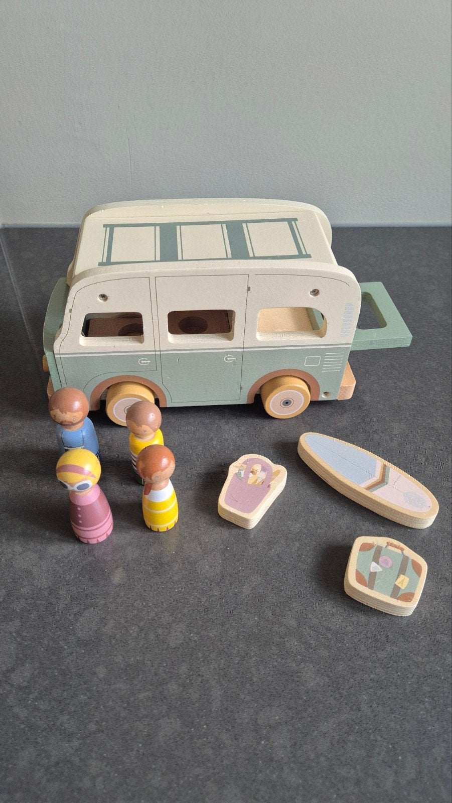 Little Dutch Houten Vintage Camper met Speelfiguren, Ophalen of Verzenden, Zo goed als nieuw