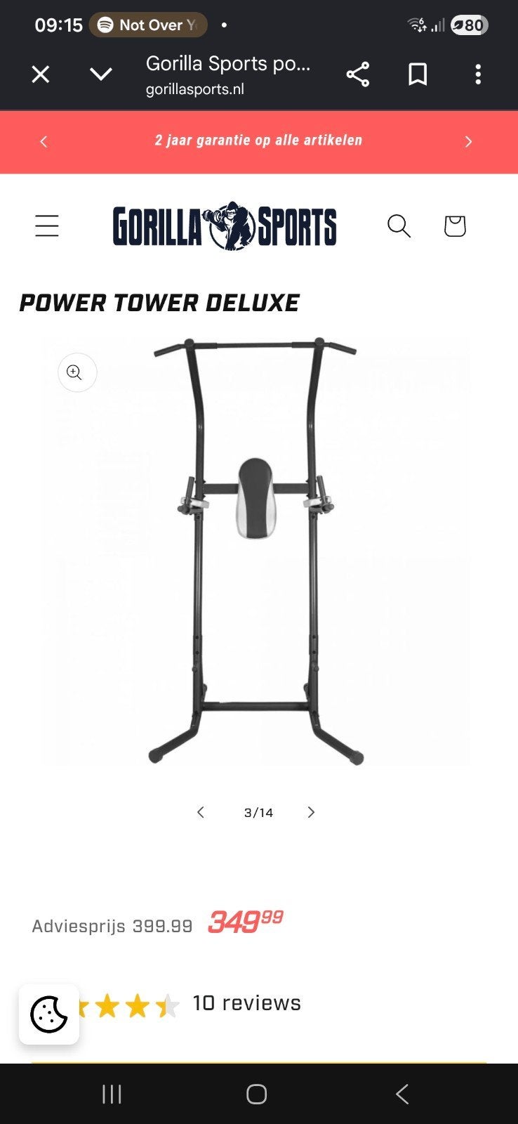 Gorilla Sports Power Tower - Goede staat, Ophalen, Armen, Krachtstation, Zo goed als nieuw