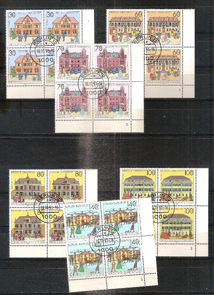 BRD 1563-1568 blok van 4 e.a. blokken, Ophalen of Verzenden, BRD, Gestempeld