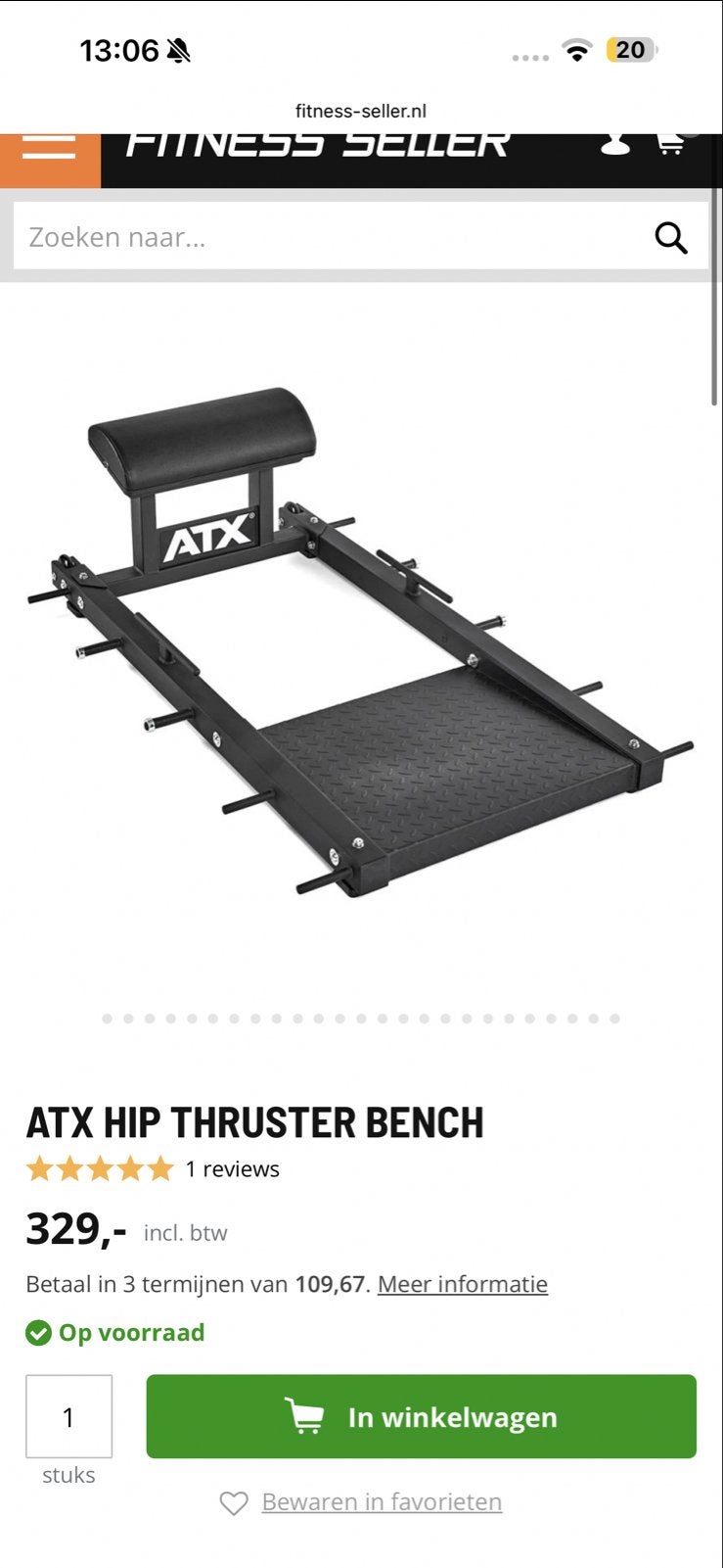 ATX Hip Thruster Bench - Zo goed als nieuw, Ophalen, Krachtstation, Zo goed als nieuw, Metaal