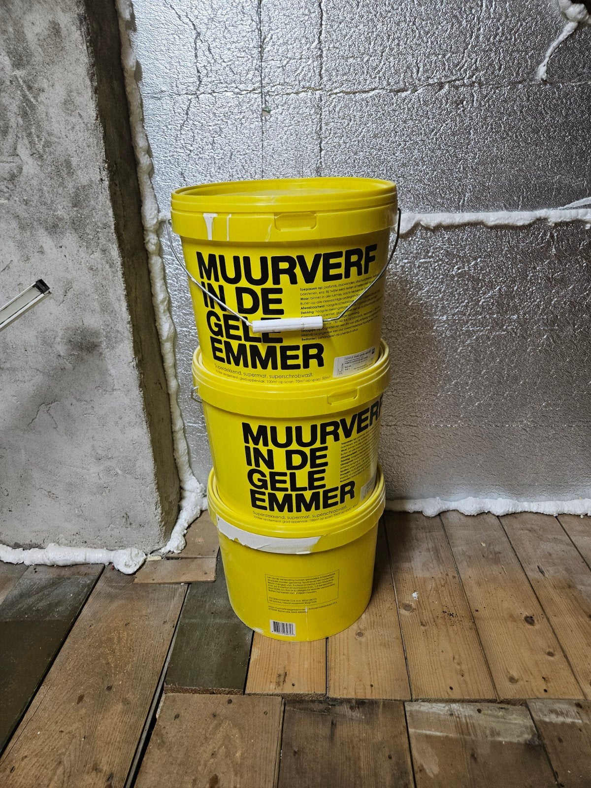 Muurverf in de Gele Emmer - Nieuw en Ongeopend, Muurverf in de Gele Emmer, Overige kleuren, Onbekend, zie verpakking, Nieuw