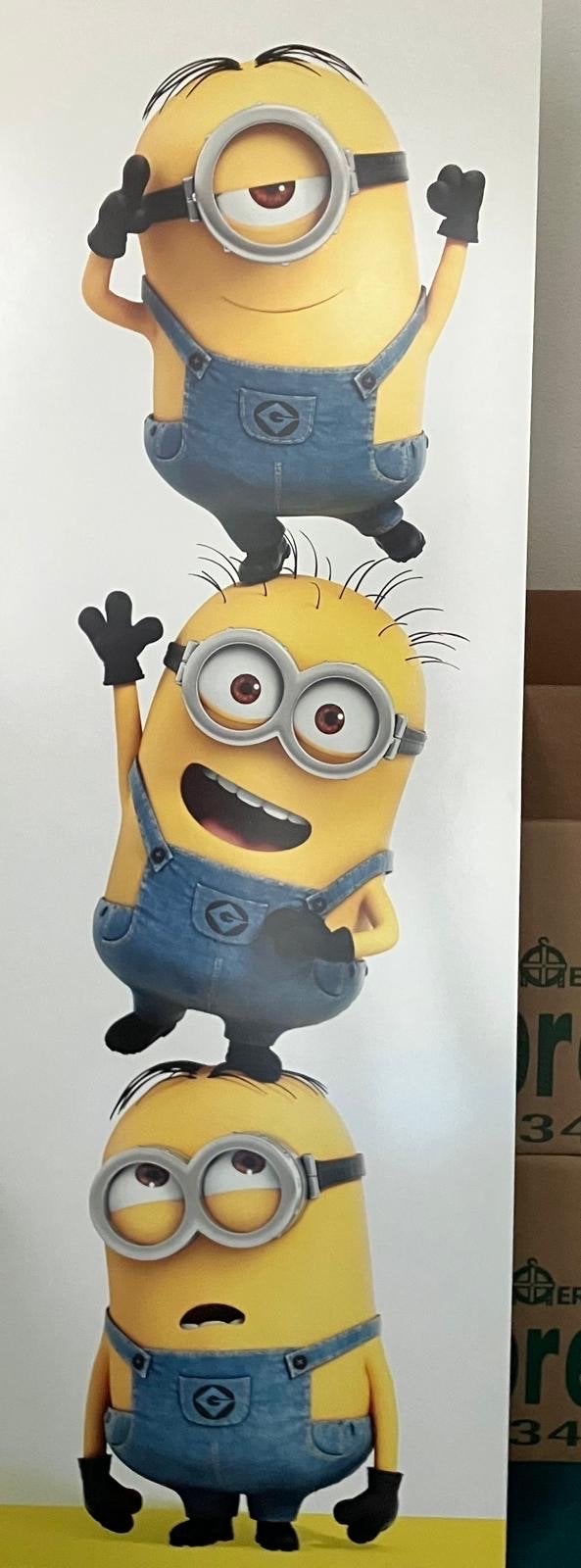 Minions Wanddecoratie - 3 Vrolijke Minions 156x52 cm, Ophalen, Gebruikt, Meerkleurig, Decoratieobject