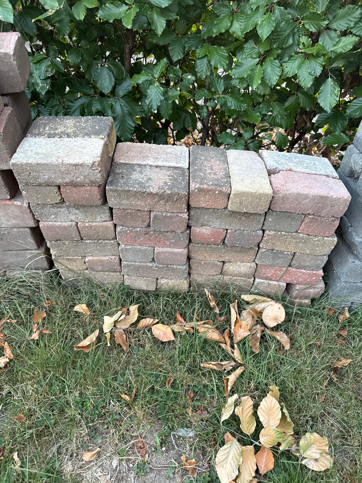 58 gebruikte terrastegels - gratis af te halen, Ophalen, Gebruikt, 5 tot 10 m², Beton
