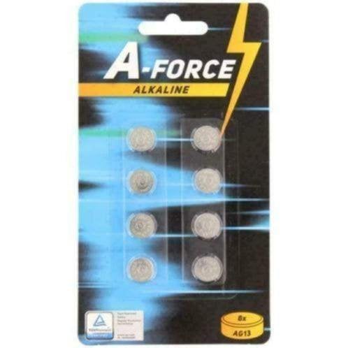 A-Force knoopcelbatterijen AG13/LR44 1,5V 8 stuks, Ophalen, Nieuw