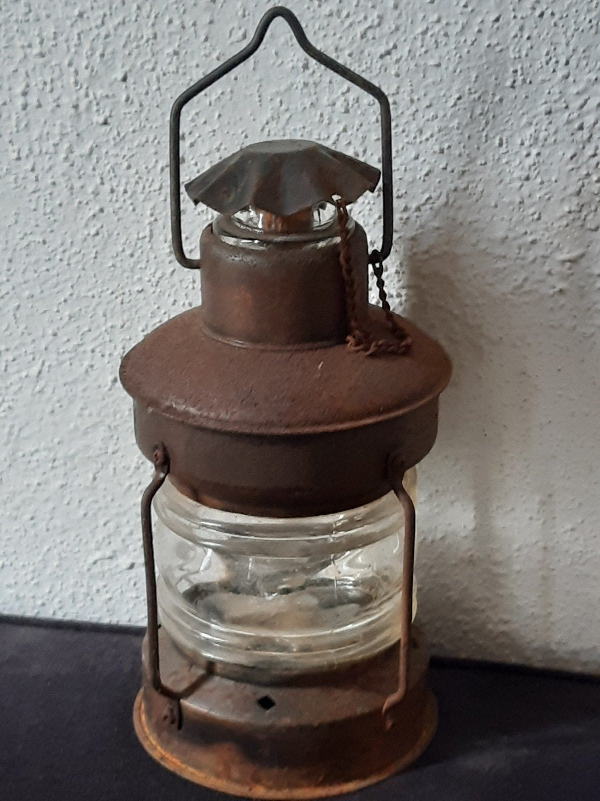 Fles in vorm v kl  windlicht stormlantaarn,knus landelijk, Ophalen of Verzenden