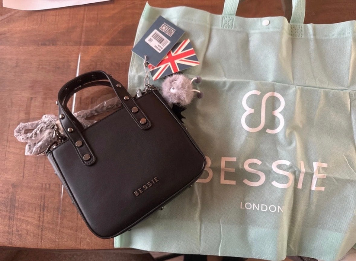 Bessie London handtasje met vleermuis bedel, Halloween, Ophalen of Verzenden, Nieuw, Zwart, Handtas