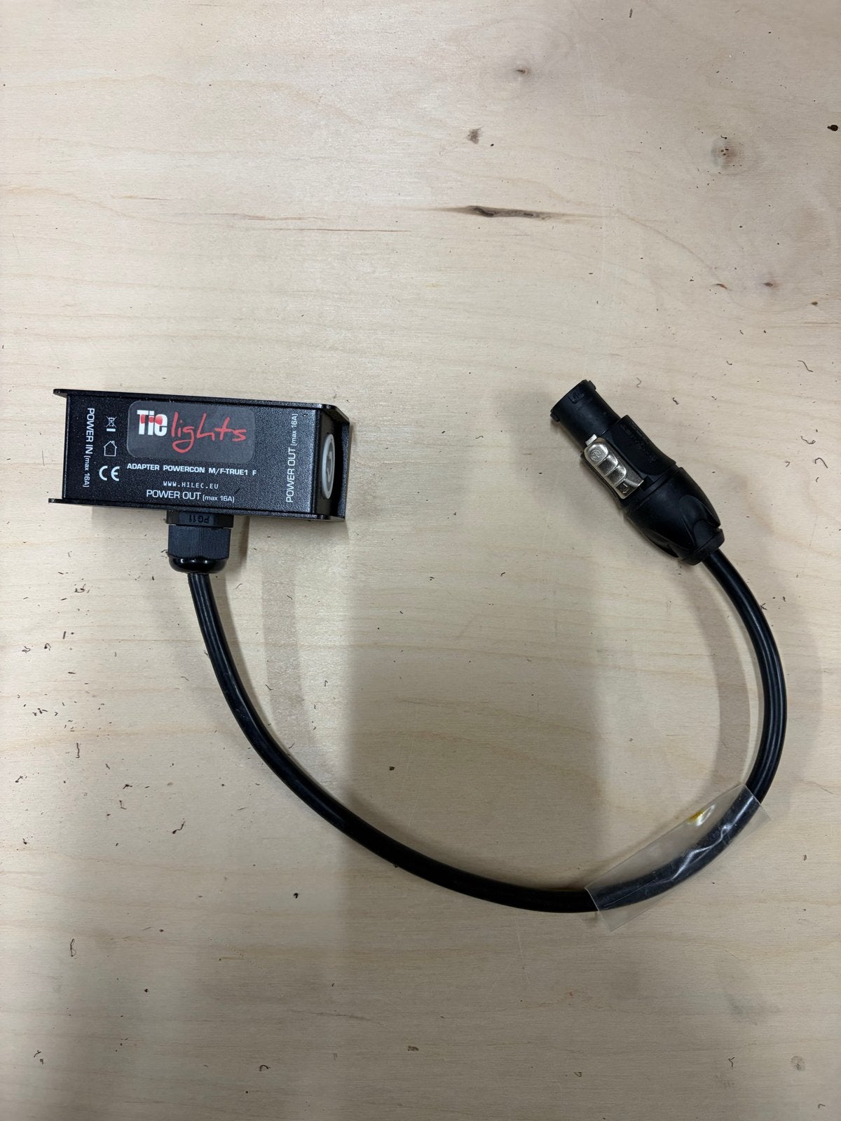 Powercon Blauw - Wit naar Powercon True Adapter, Ophalen of Verzenden, Gebruikt, Licht