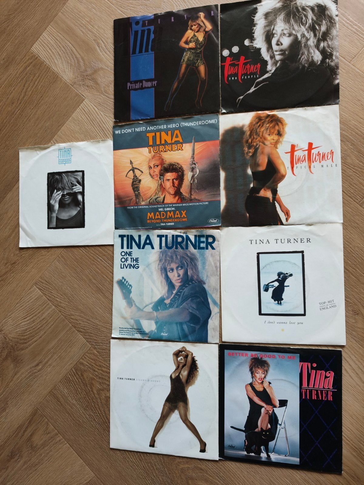 9x Tina Turner 7” singles jaren 80 – Private Dancer, The Bes, Ophalen of Verzenden, Gebruikt, Pop