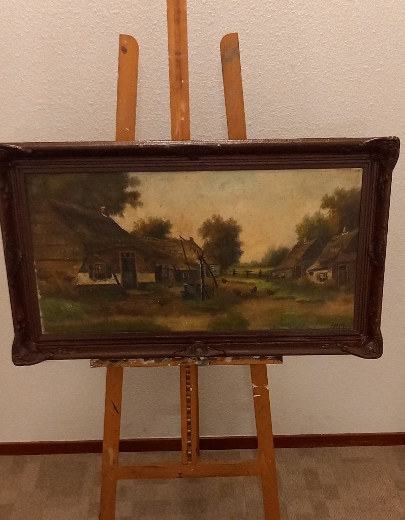 Schilderij van Hero Hette Ros, Ophalen, Doek, Stilleven, Olieverf