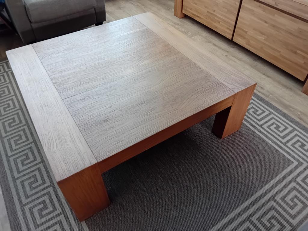 Salontafel 1x1 meter, Huis en Inrichting, Tafels | Salontafels, Ophalen, Gebruikt, Vierkant, Overige houtsoorten