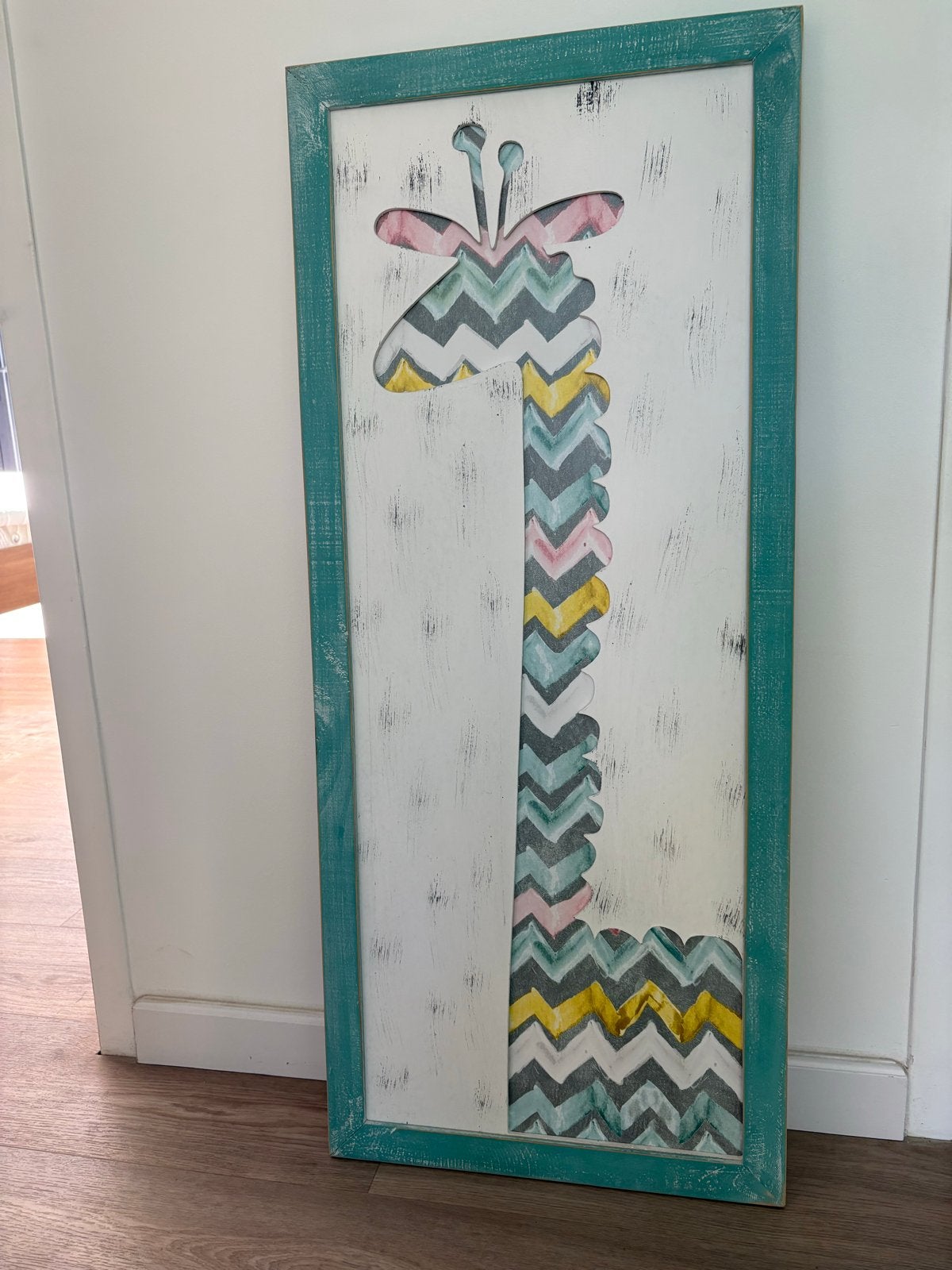 Mooie decoratie kinderkamer met giraf, Ophalen, Overige merken, Zo goed als nieuw, Wanddecoratie