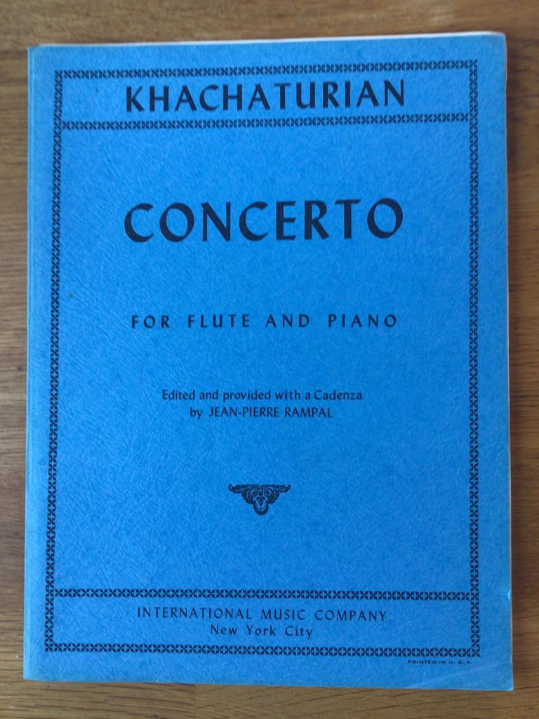 Khachaturian, concerto voor fluiten piano, Rampal, Blokfluit, Klassiek, Ophalen of Verzenden, Zo goed als nieuw