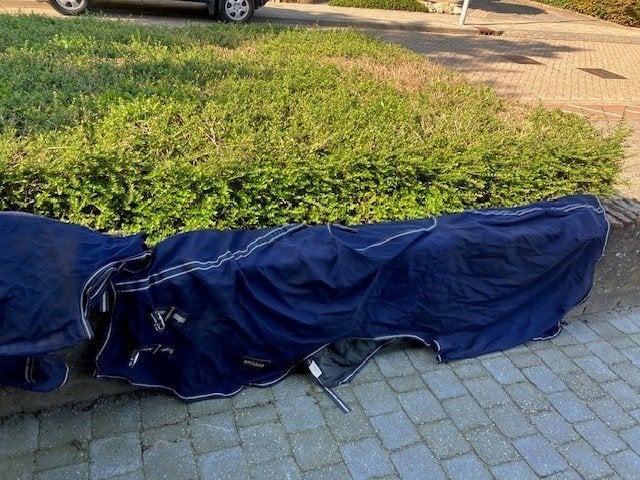 2 vliegendekens met zadeluitsparing maat 205, Full (L), Ophalen, Gebruikt