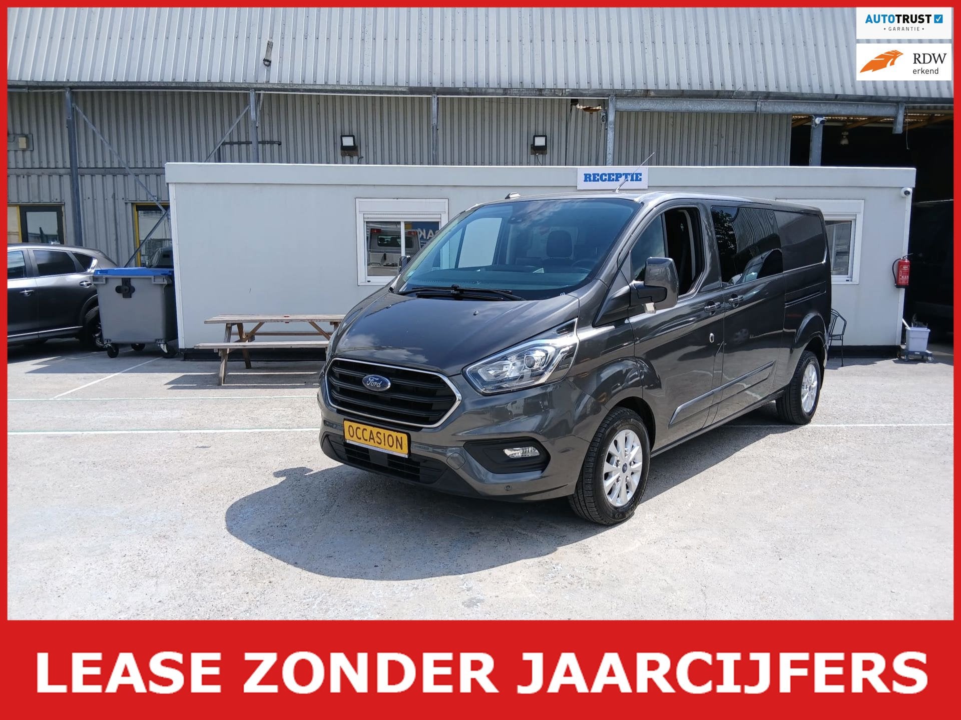 Ford Transit Custom 340 2.0 TDCI L2H1 Limited dubbel cabine, Auto's, Bestelauto's, 4 cilinders, Bedrijf, Diesel, Grijs
