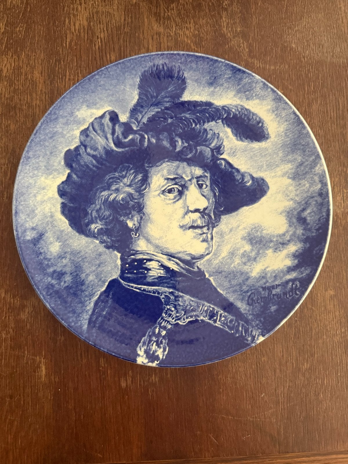 Delfts Blauw sierbord Rembrandt, Ophalen