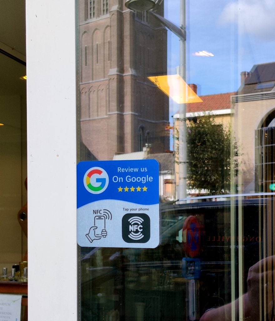 Slimme Google NFC-reclame sticker., Ophalen of Verzenden, Nieuw, Overige typen