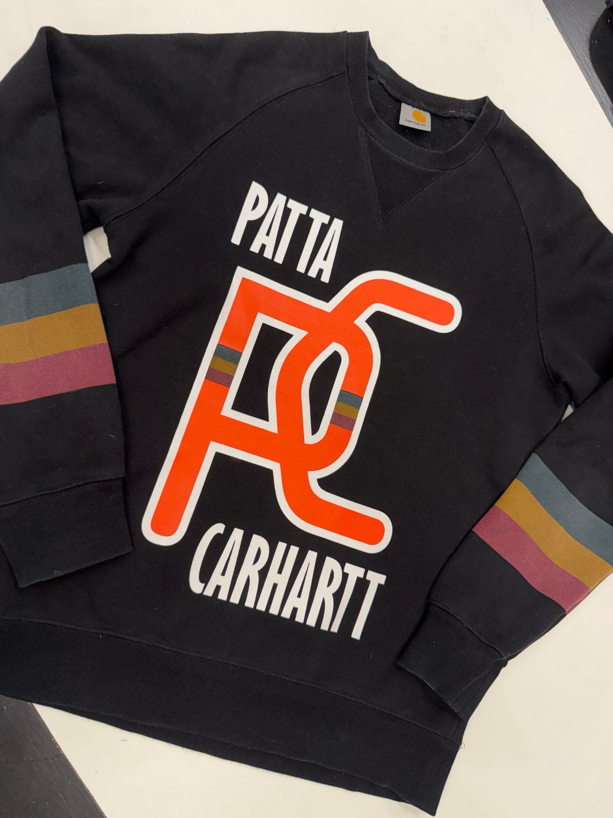 Patta x Carhartt WIP Sweatshirt Zwart maat S, Ophalen of Verzenden, Zo goed als nieuw, Maat 46 (S) of kleiner, Zwart